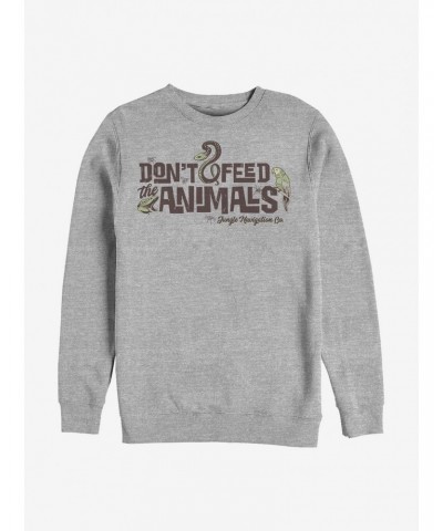 Disney Jungle Cruise Don't Feed The Animals Crew Sweatshirt $12.55 Sweatshirts