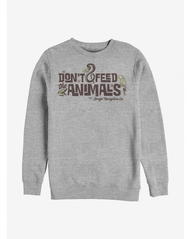 Disney Jungle Cruise Don't Feed The Animals Crew Sweatshirt $12.55 Sweatshirts