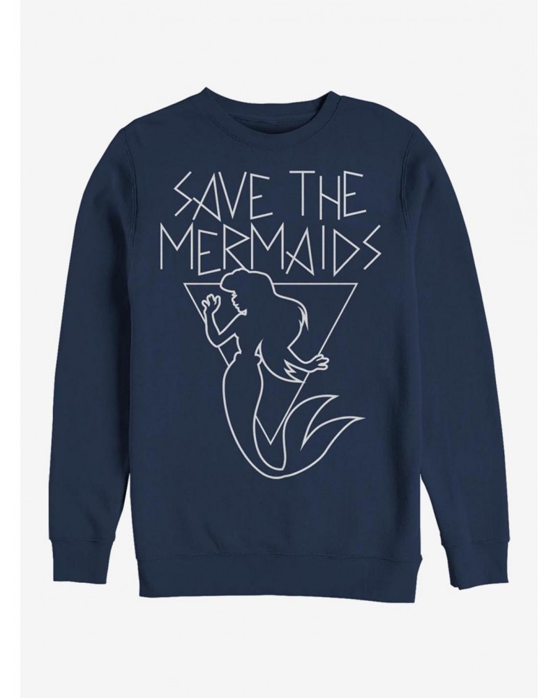 Disney The Little Mermaid Save The Mermaids Crew Sweatshirt $11.07 Sweatshirts