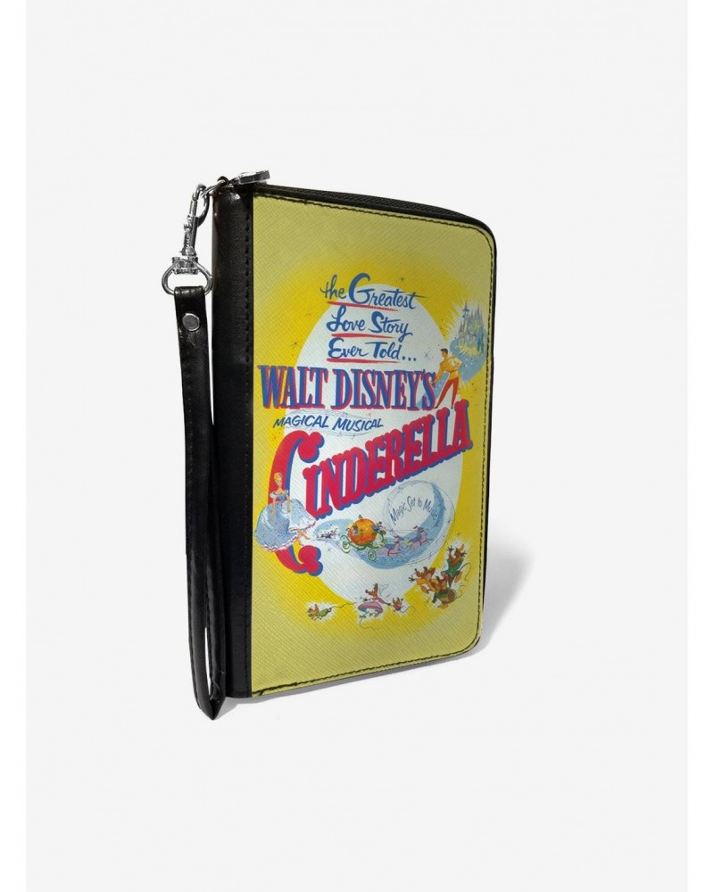 Disney Classic Walt Disneys Magical Musical Cinderella Movie Poster Zip Around Rectangle Wallet $14.83 Wallets