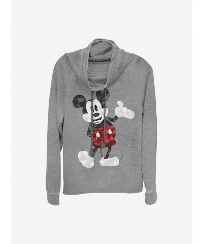 Disney Mickey Mouse Mickey Poly Cowlneck Long-Sleeve Girls Top $15.72 Tops