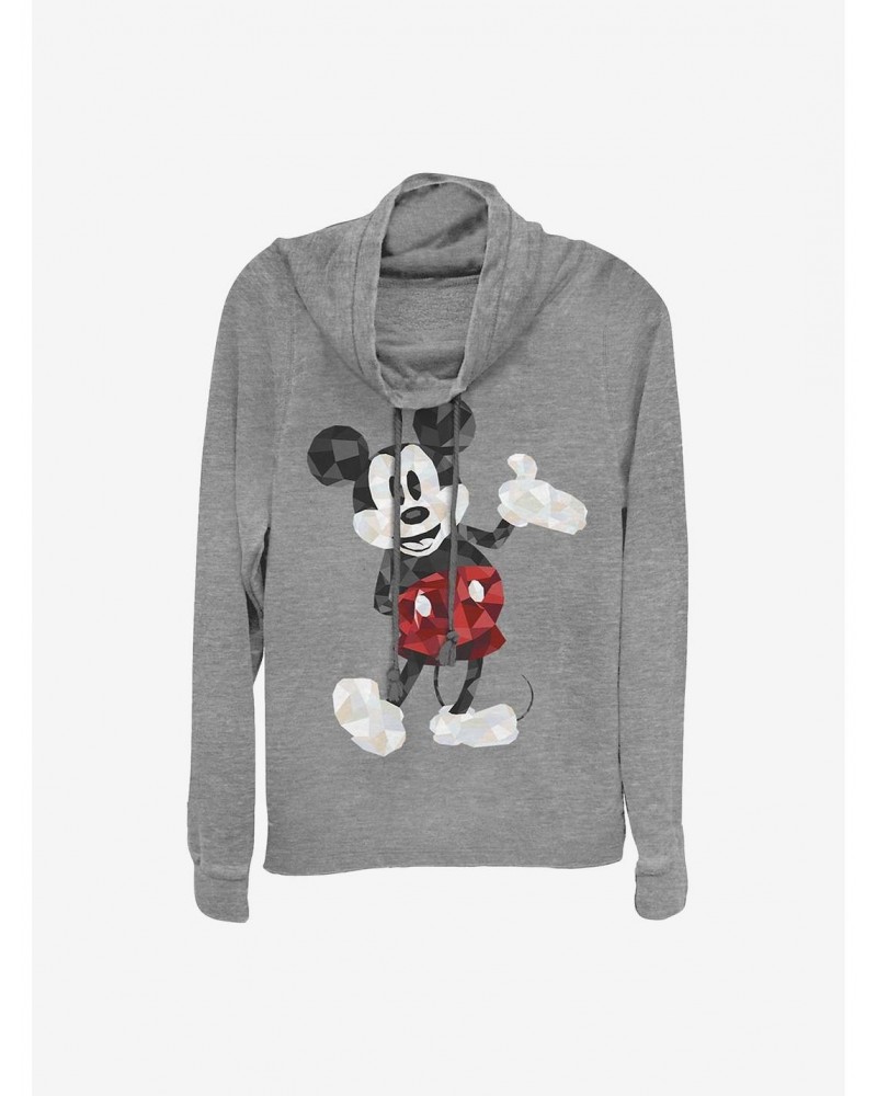 Disney Mickey Mouse Mickey Poly Cowlneck Long-Sleeve Girls Top $15.72 Tops