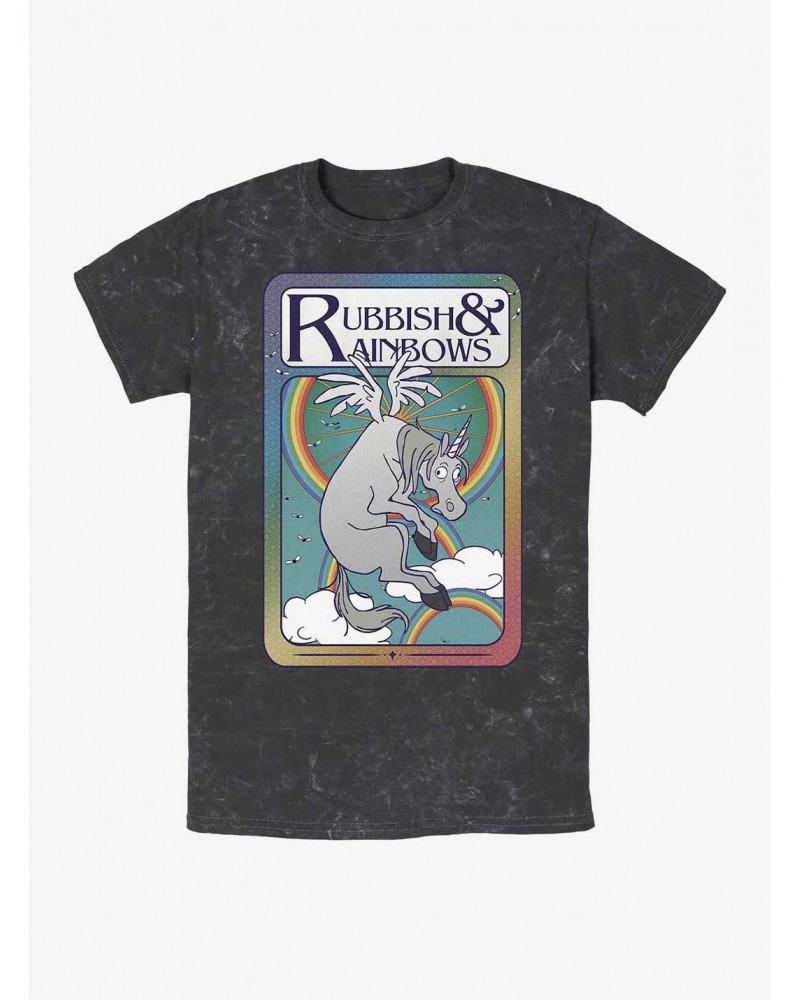 Disney Pixar Onward Unicorn Rubbish n' Rainbows Mineral Wash T-Shirt $10.10 T-Shirts