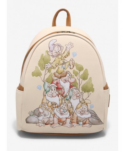 Loungefly Disney Snow White And The Seven Dwarfs Group Mini Backpack $22.51 Backpacks