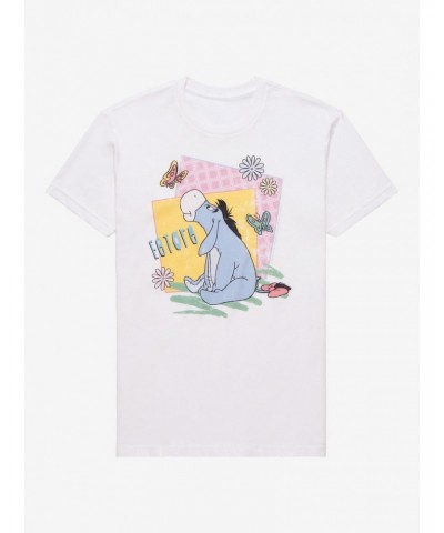 Disney Winnie The Pooh Eeyore Butterfly Boyfriend Fit Girls T-Shirt $9.21 T-Shirts