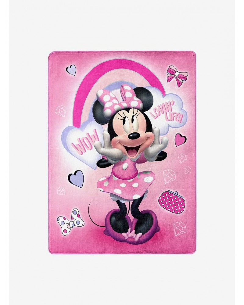 Disney Minnie Mouse Wow Minnie Silk Touch Throw $13.96 Throws