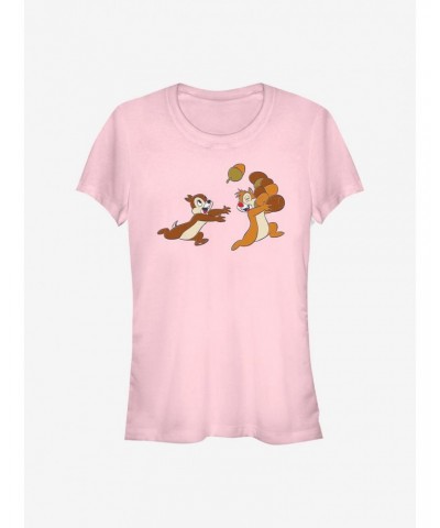 Disney Chip N' Dale Acorn Big Characters Girls T-Shirt $10.71 T-Shirts