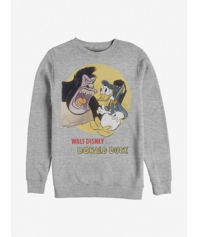 Disney Donald Duck Donald And The Gorilla Crew Sweatshirt $16.24 Sweatshirts