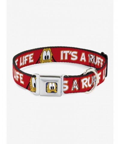 Disney Pluto Its A Ruff Life Seatbelt Buckle Dog Collar $8.47 Pet Collars