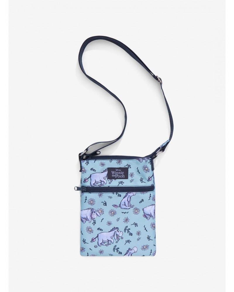 Disney Winnie The Pooh Eeyore Flowers Passport Crossbody Bag $6.85 Bags