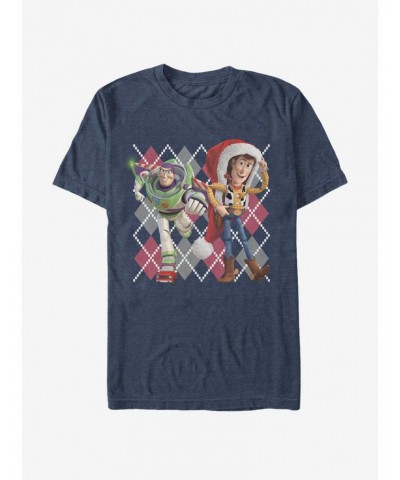 Disney Pixar Toy Story Argyle Christmas T-Shirt $11.71 T-Shirts