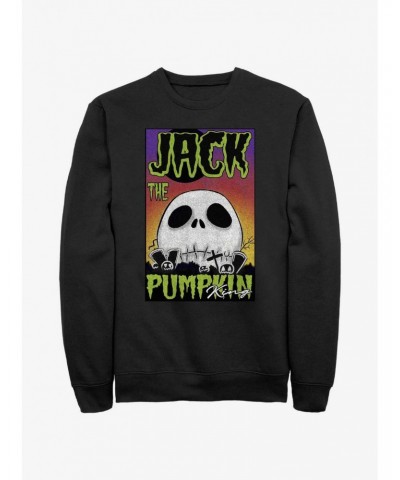 Disney The Nightmare Before Christmas Jack The Pumpkin King Skull Poster Sweatshirt $13.28 Sweatshirts