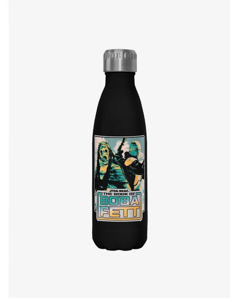 Star Wars The Book of Boba Fett No Jabba No Wonga Black Stainless Steel Water Bottle $7.47 Water Bottles