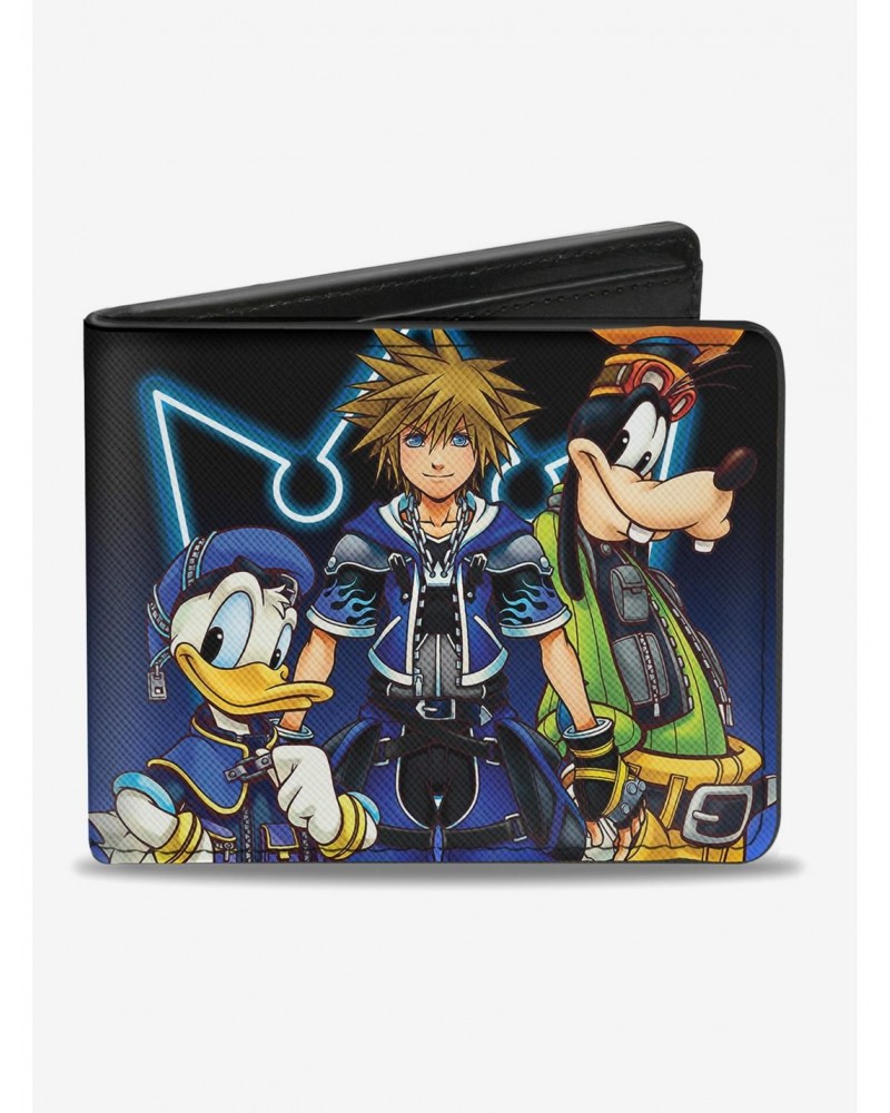 Disney Kingdom Hearts II Donald Wisdom Form Sora And Goofy Bi-Fold Wallet $6.80 Wallets