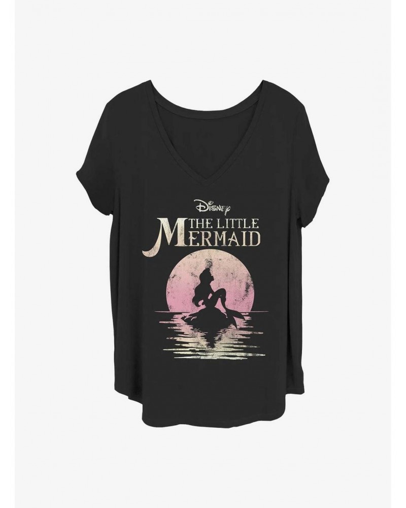 Disney The Little Mermaid Mermaid Moon Girls T-Shirt Plus Size $13.58 T-Shirts