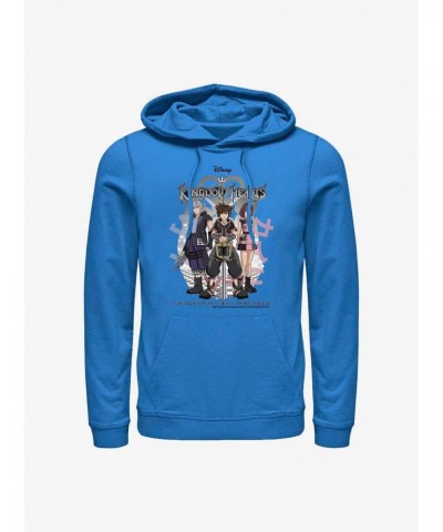 Disney Kingdom Hearts Sora Japanese Text Group Hoodie $15.72 Hoodies