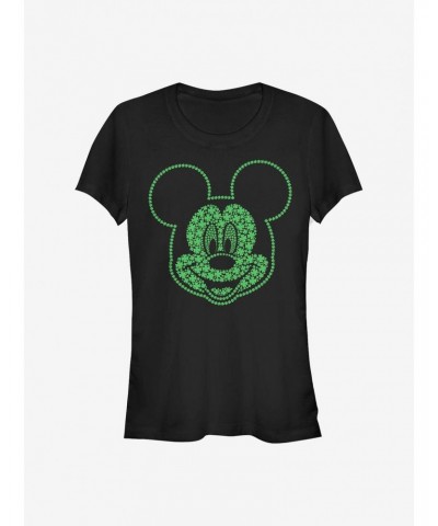 Disney Mickey Mouse Micky Shamrocks Girls T-Shirt $10.46 T-Shirts