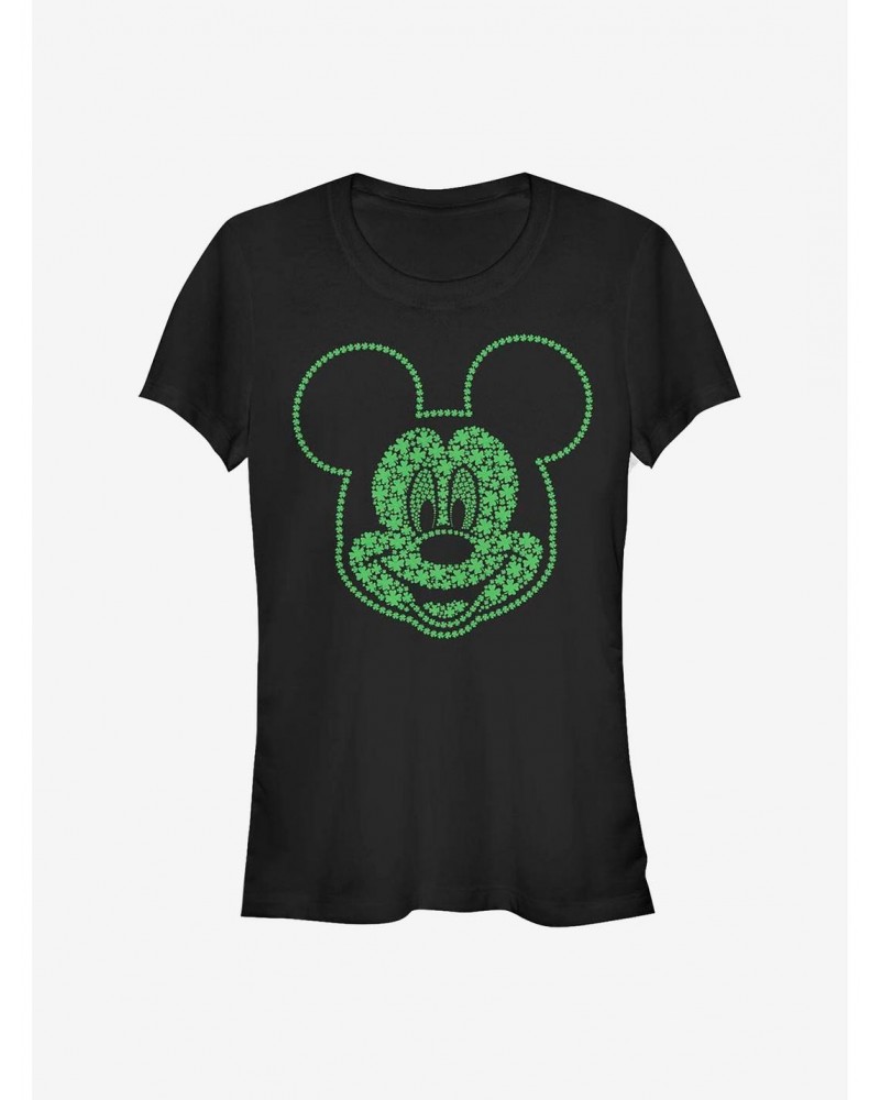 Disney Mickey Mouse Micky Shamrocks Girls T-Shirt $10.46 T-Shirts