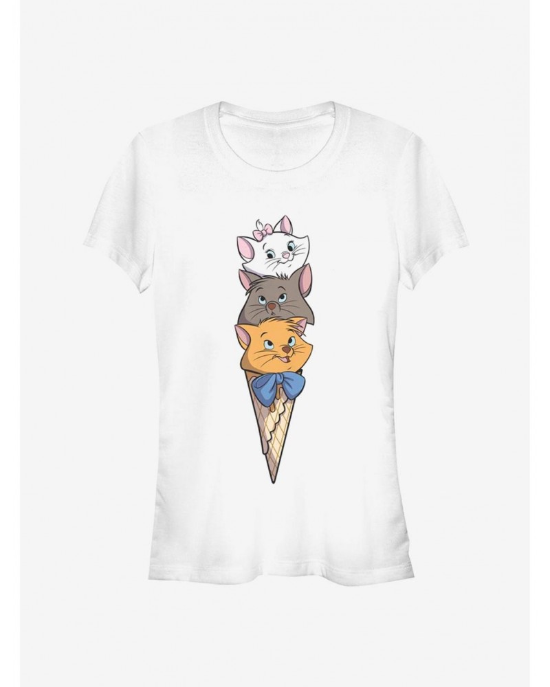 Disney Aristocats Ice Cream Stack Classic Girls T-Shirt $11.95 T-Shirts