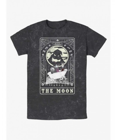 Disney The Nightmare Before Christmas The Moon Tarot Card Mineral Wash T-Shirt $9.84 T-Shirts