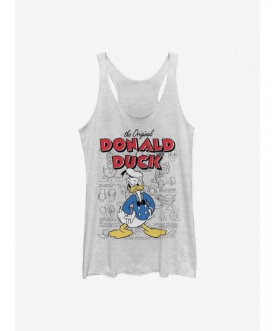 Disney Donald Duck Original Donald Sketchbook Girls Tank $12.69 Tanks