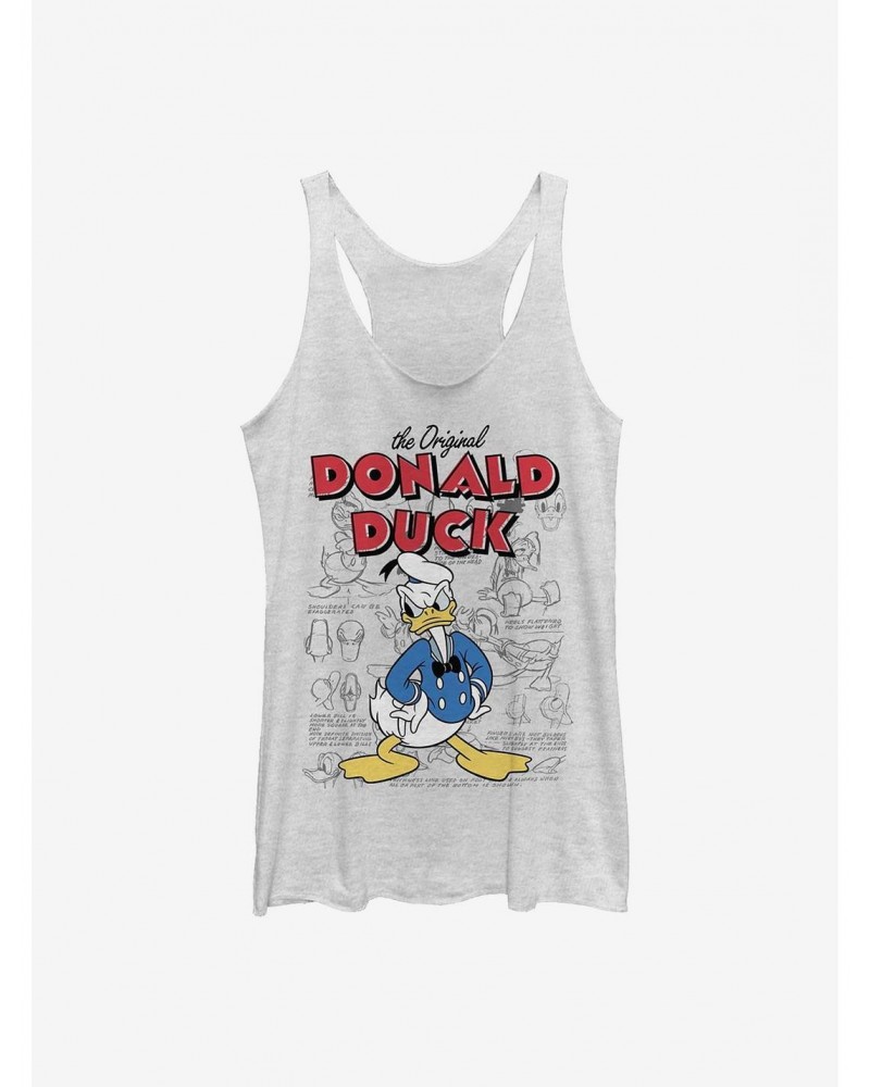 Disney Donald Duck Original Donald Sketchbook Girls Tank $12.69 Tanks