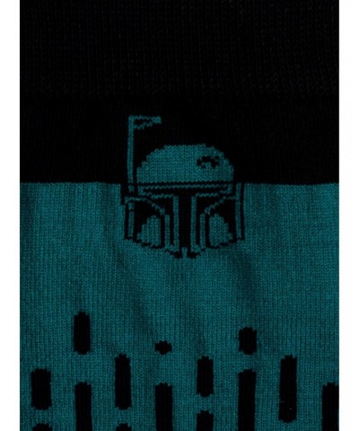 Star Wars The Book Of Boba Fett Hidden Message Green Crew Socks $5.67 Socks