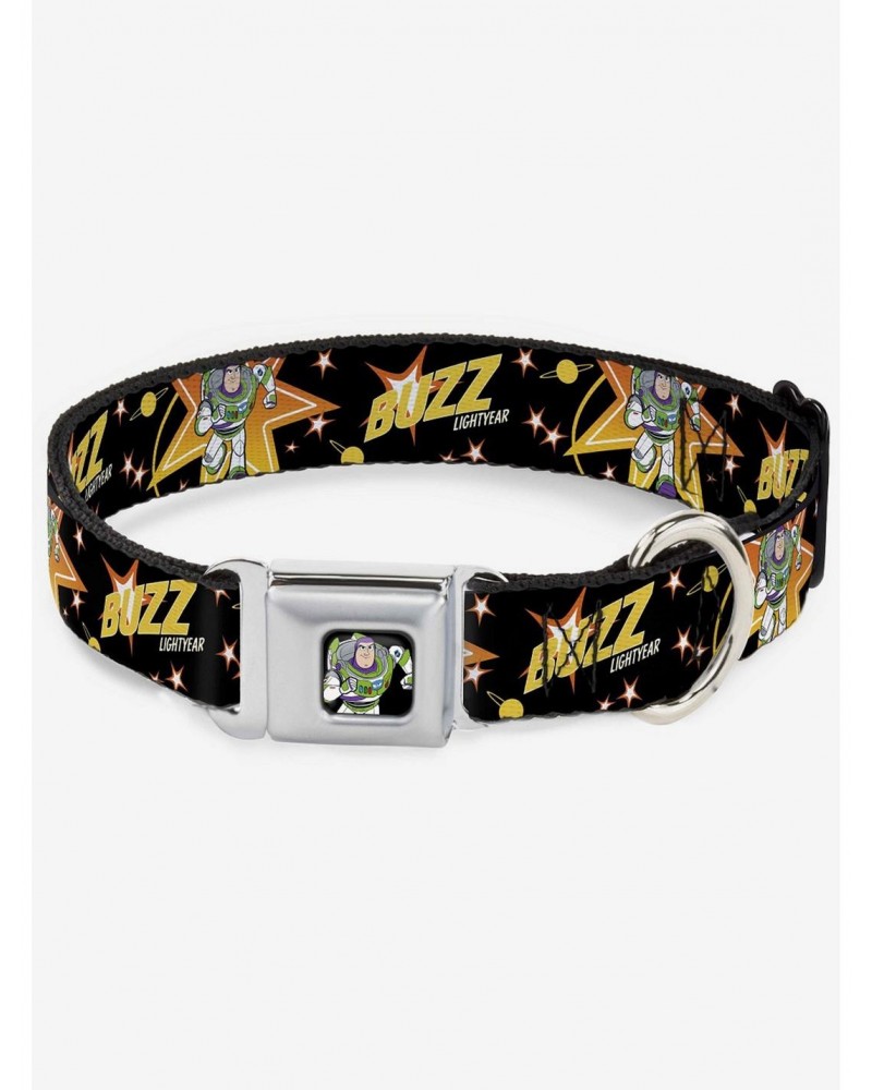 Disney Pixar Toy Story Buzz Lightyear Running Stars Seatbelt Buckle Dog Collar $9.21 Pet Collars