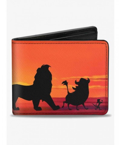 Disney The Lion King Hakuna Matata Simba Pumbaa Timon Sunset Silhouette Bifold Wallet $7.32 Wallets