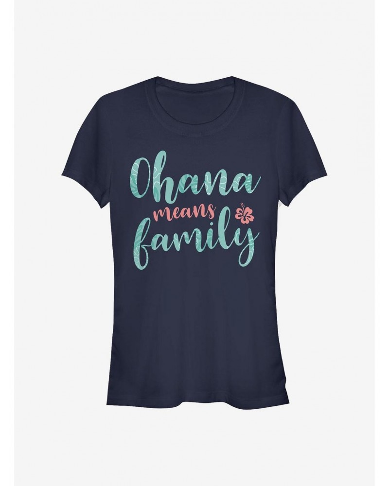 Disney Lilo & Stitch Ohana Script Girls T-Shirt $9.96 T-Shirts