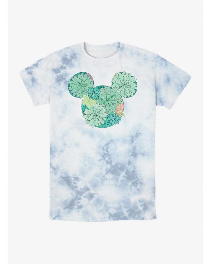 Disney Mickey Mouse Succulents Tie-Dye T-Shirt $8.03 T-Shirts