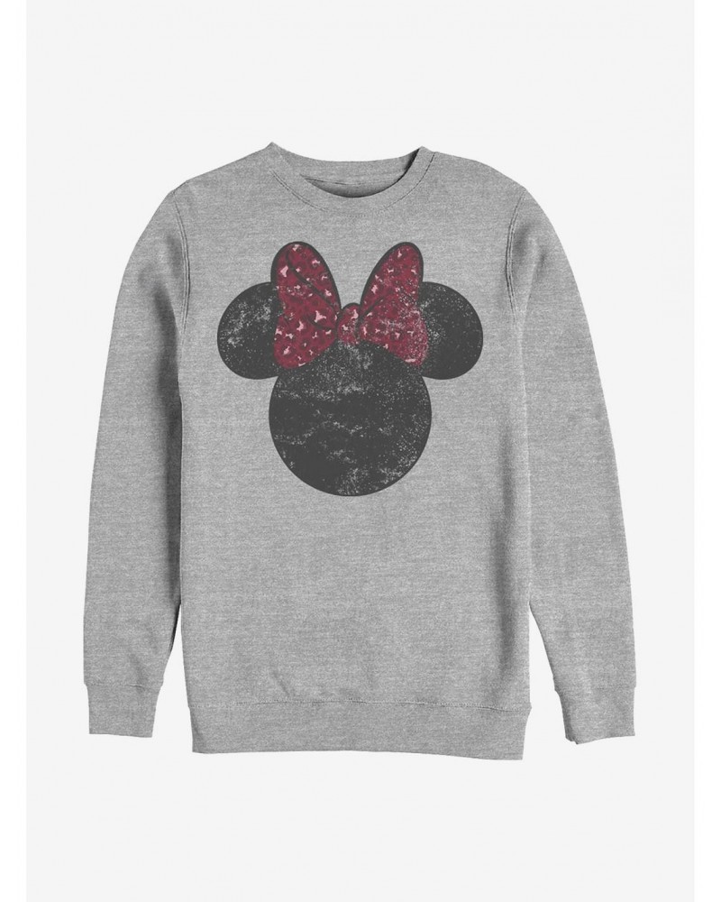 Disney Minnie Mouse Minnie Leopard Bow Crew Sweatshirt $16.97 Sweatshirts