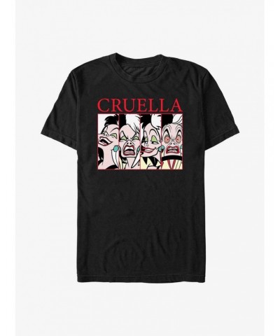 Disney Cruella Cruel Expressions T-Shirt $8.84 T-Shirts