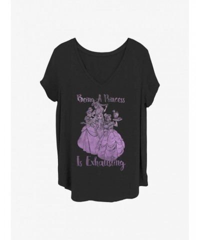 Disney Princesses Exhausted Girls T-Shirt Plus Size $13.01 T-Shirts