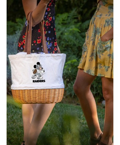 Disney Mickey Mouse NFL Las Vegas Raiders Canvas Willow Basket Tote $26.61 Totes