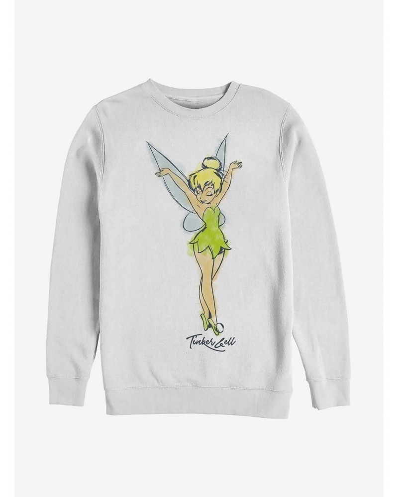 Disney Tink Watercolor Crew Sweatshirt $11.44 Sweatshirts