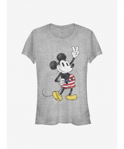 Disney Mickey Mouse American Mouse Girls T-Shirt $8.47 T-Shirts