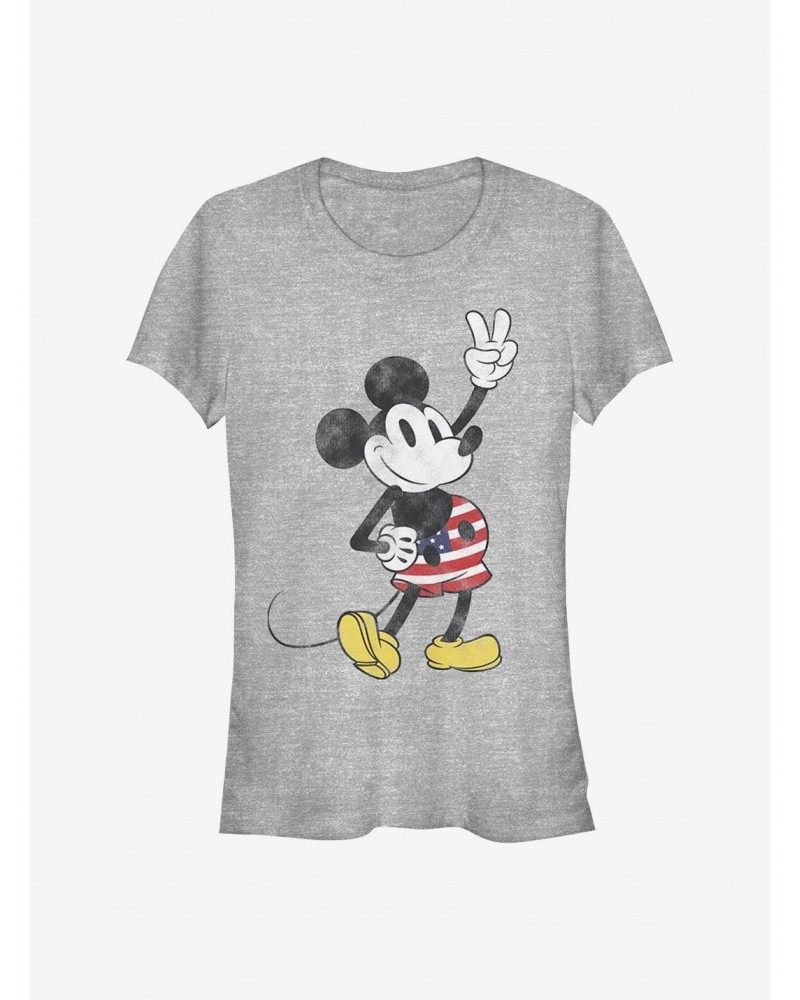 Disney Mickey Mouse American Mouse Girls T-Shirt $8.47 T-Shirts