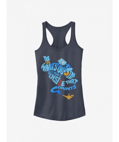 Disney Aladdin Quote Genie Bottle Girls Tank $8.22 Tanks