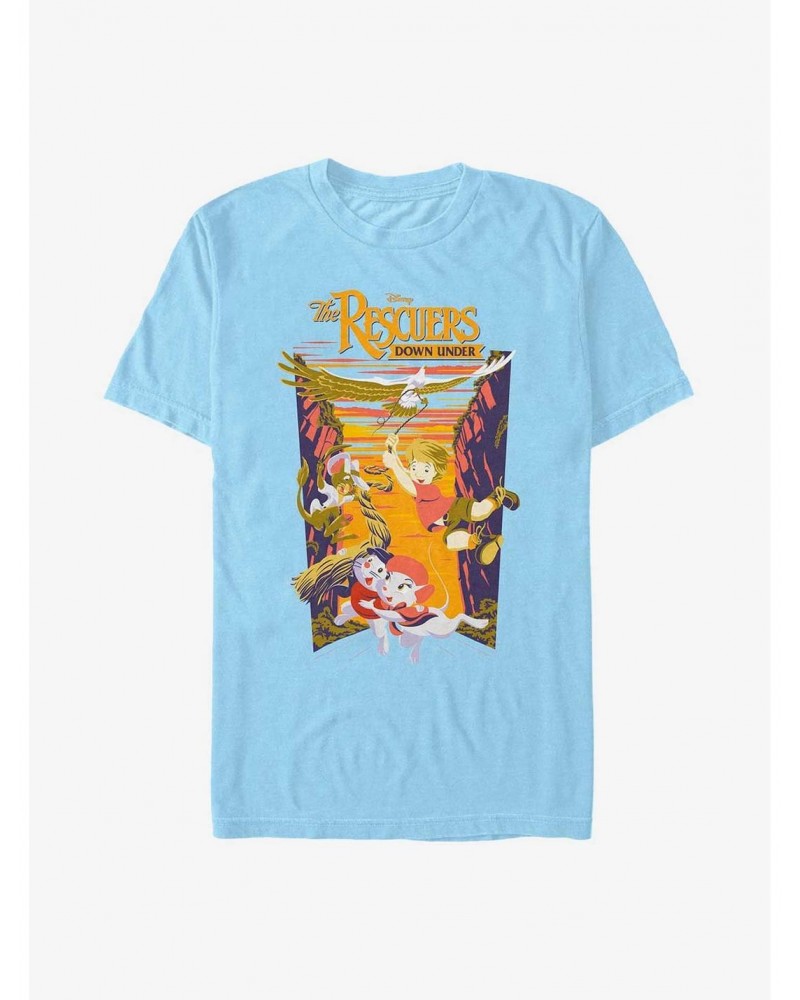 Disney The Rescuers Down Under Adventure Poster T-Shirt $9.56 T-Shirts