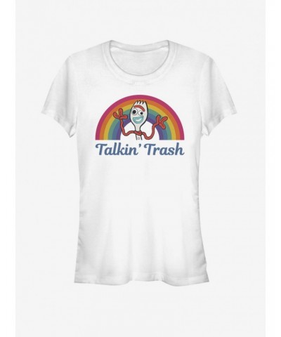 Disney Pixar Toy Story 4 Talkin' Trash Girls White T-Shirt $10.96 T-Shirts