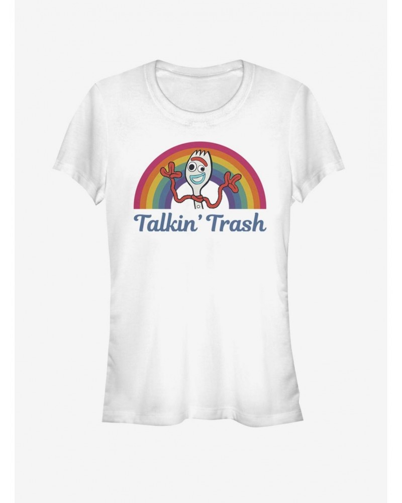 Disney Pixar Toy Story 4 Talkin' Trash Girls White T-Shirt $10.96 T-Shirts