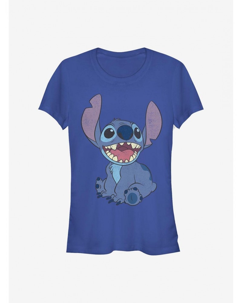 Disney Lilo & Stitch Basic Happy Stitch Girls T-Shirt $9.71 T-Shirts