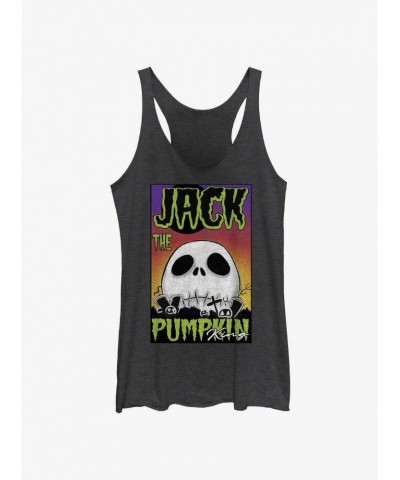 Disney The Nightmare Before Christmas Jack The Pumpkin King Skull Poster Girls Tank $8.81 Tanks