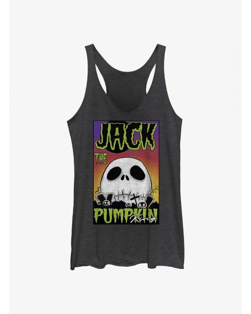 Disney The Nightmare Before Christmas Jack The Pumpkin King Skull Poster Girls Tank $8.81 Tanks