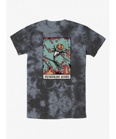 Disney The Nightmare Before Christmas Jack Pumpkin King Card Tie-Dye T-Shirt $11.14 T-Shirts