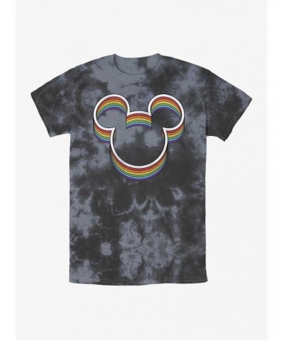 Disney Mickey Mouse Rainbow Ears Tie-Dye T-Shirt $12.17 T-Shirts