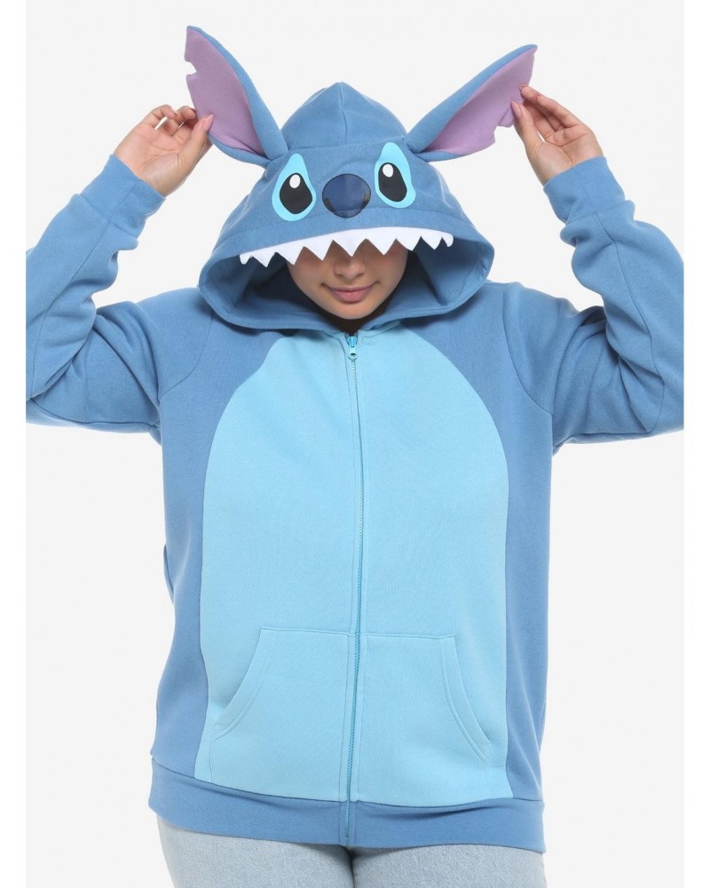 Disney Lilo & Stich Ears Girls Hoodie Plus Size $18.57 Hoodies