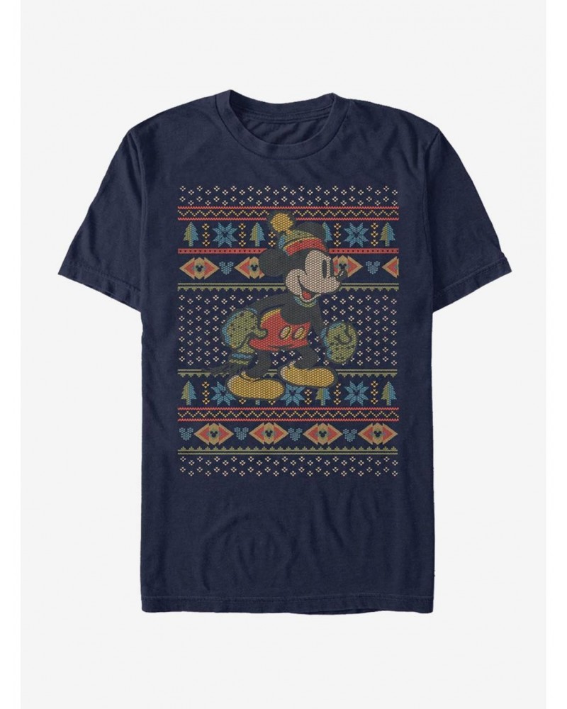 Disney Mickey Mouse Holiday Vintage Mickey Sweater T-Shirt $8.37 T-Shirts