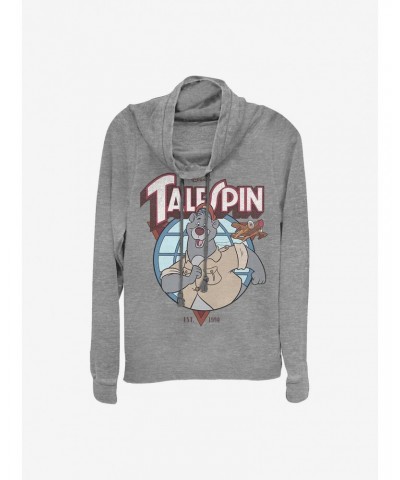 Disney Talespin Baloo Badge Cowlneck Long-Sleeve Girls Top $22.45 Tops